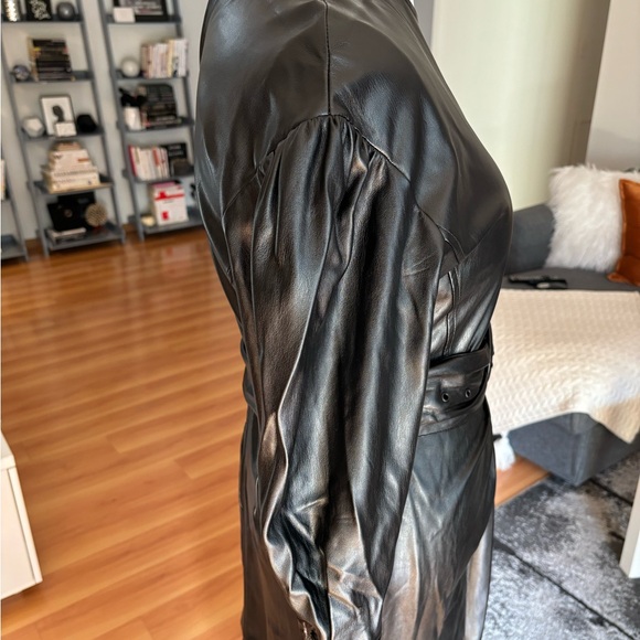 Zara black leather dress, M - Picture 4 of 8